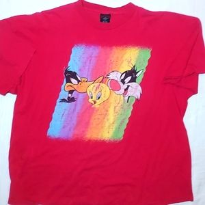 Vintage Looney Tunes Tweety Slyvester & Daffy Duck Tee sz 3x 80s single stitch